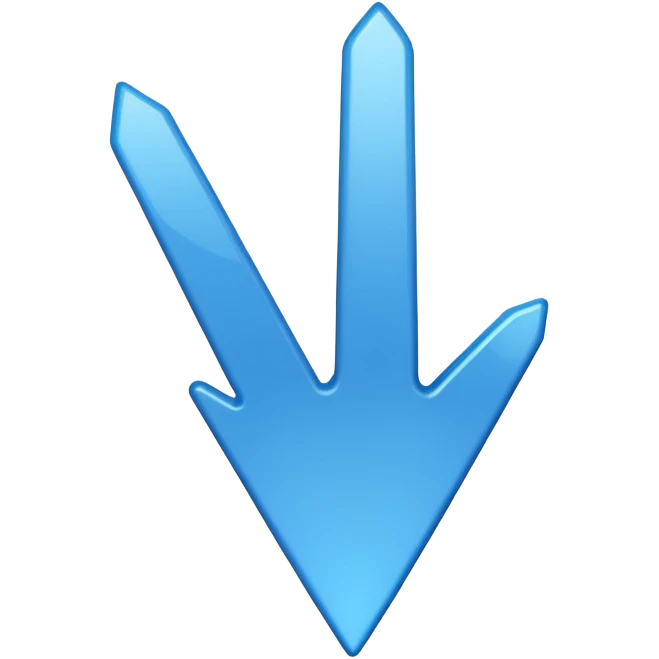 Blue cursor emoji
