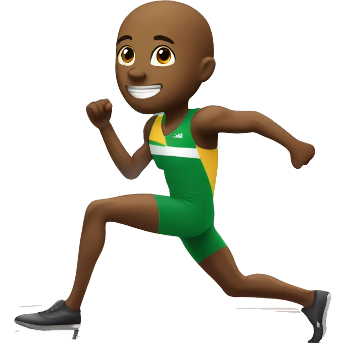 Sprinters at starting blocks emoji