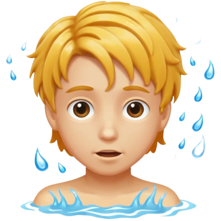 A boy giving herself a swirley emoji