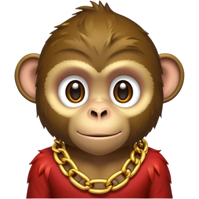 Dark monkey with a dew eag and gold chain emoji