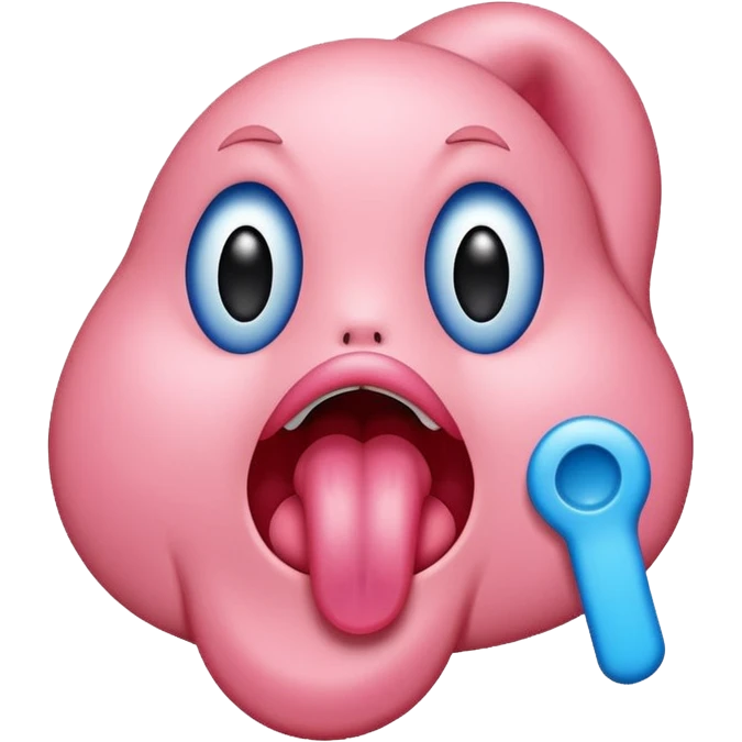 tongue out with a blue tick on it emoji