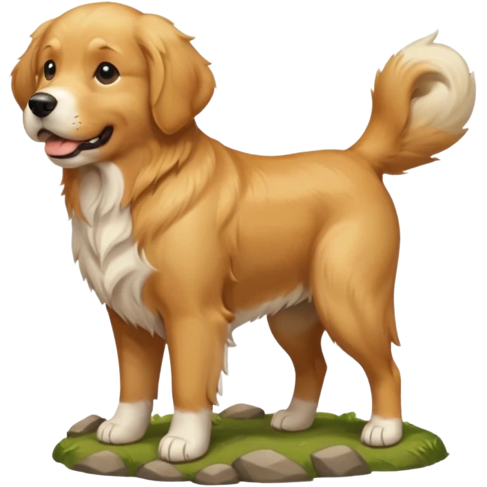 Dog pooping emoji