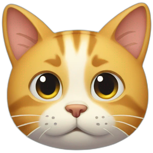 Cat sad because a fish slipped from his mouth emoji