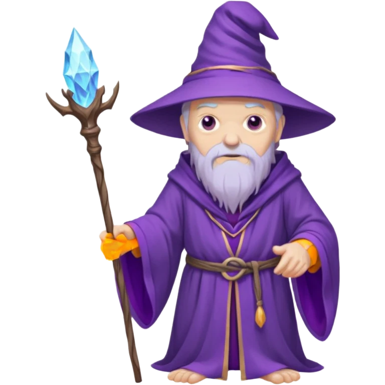 old purple wizard with staff emoji
