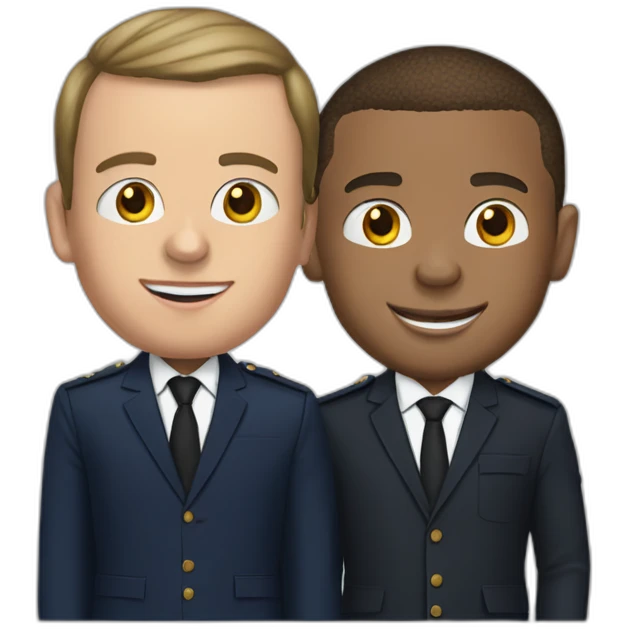 macron et mbappe emoji