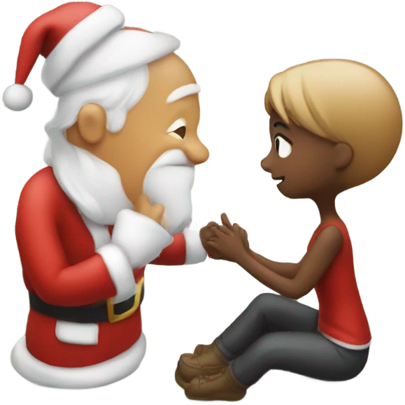 "Woman tipping hand" emoji with Santa  emoji