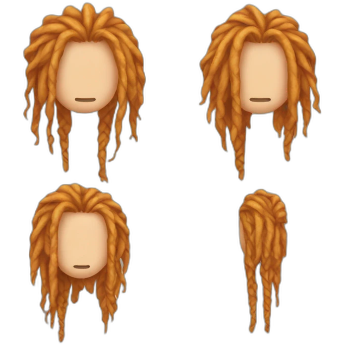 ginger and blond Dreads emoji