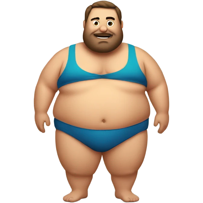 Fat man in bikini emoji