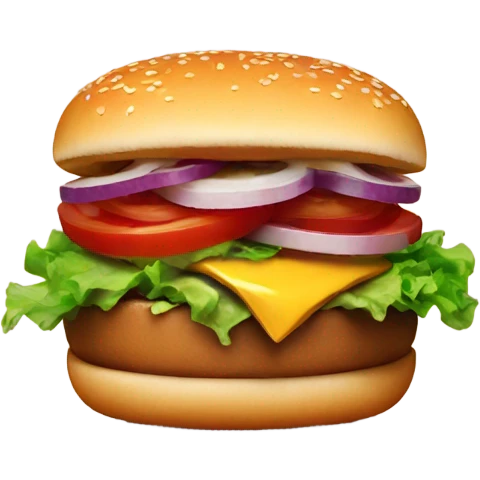 Burger no cheese  emoji