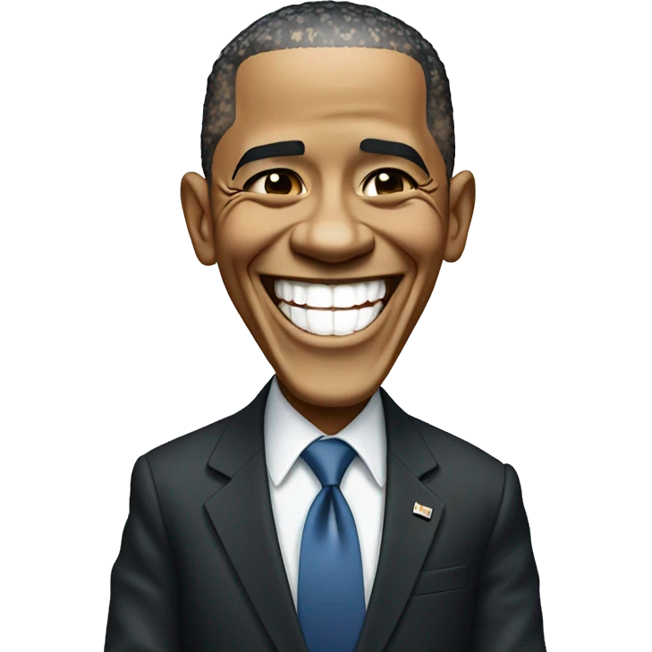 Barack obama laughing emoji