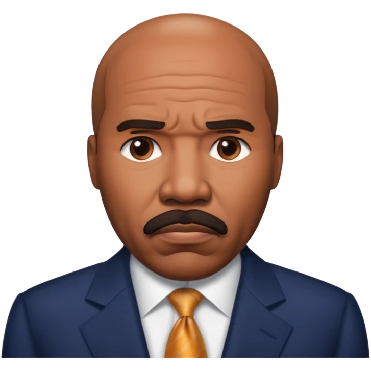 Steve Harvey close up stare serious  emoji