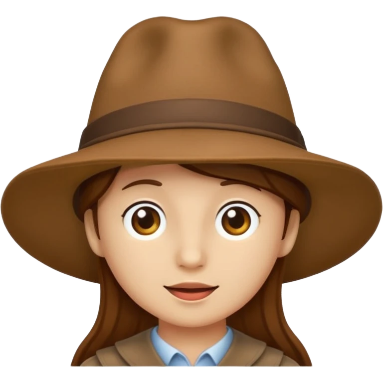 brown color hat emoji