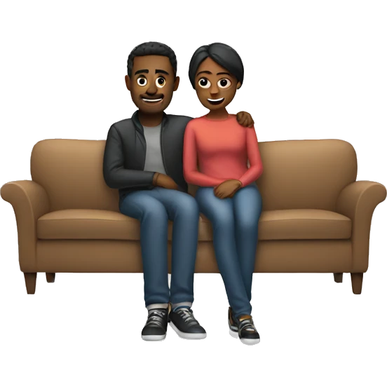 Couple on the couch  emoji