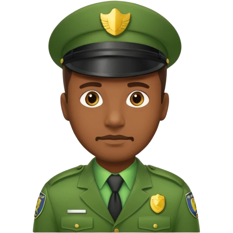 man Security guard green dress emoji