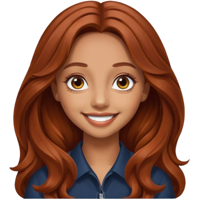 Jade Thirlwall with long reddish brown hair emoji