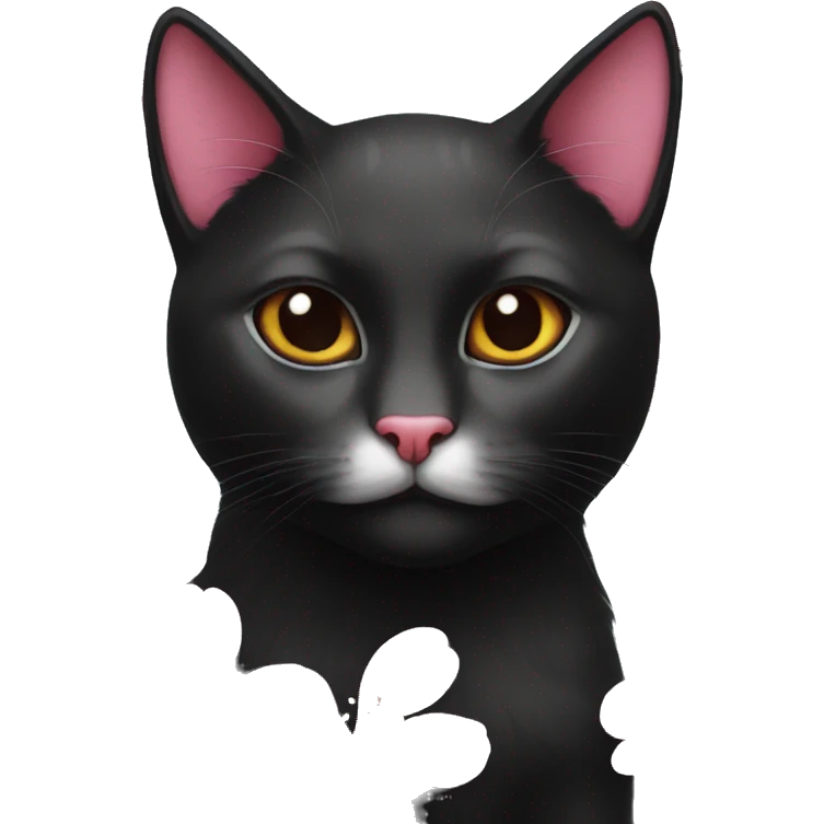 Cherry blossom black cat emoji