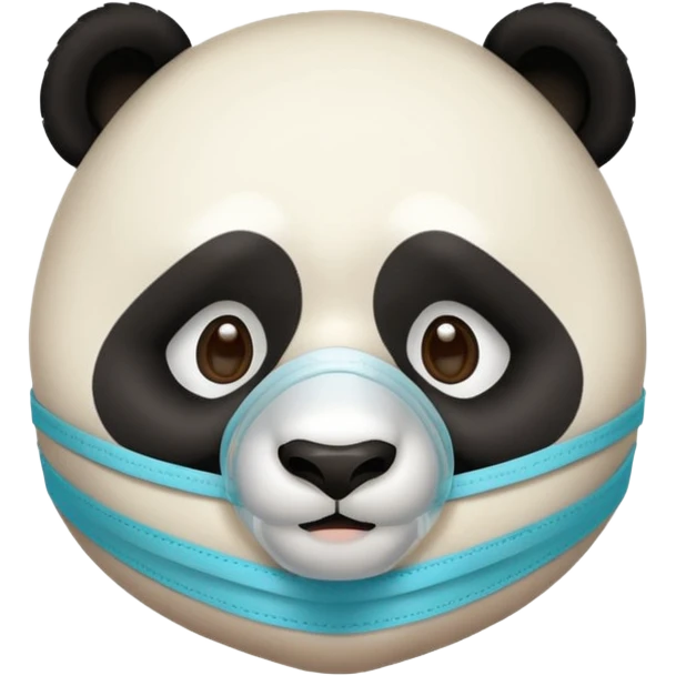 panda with facemask skincare beauty emoji