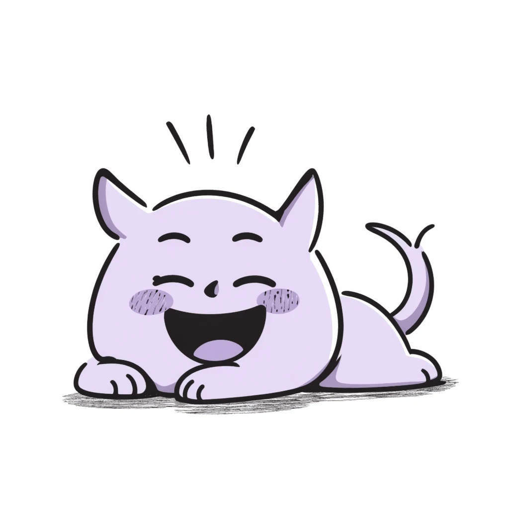 rolling on the floor laughing emoji, hand-drawn chalk style, soft lilac color palette, rough pastel chalk texture, expressive, emotional, dark background, for Telegram channel emoji