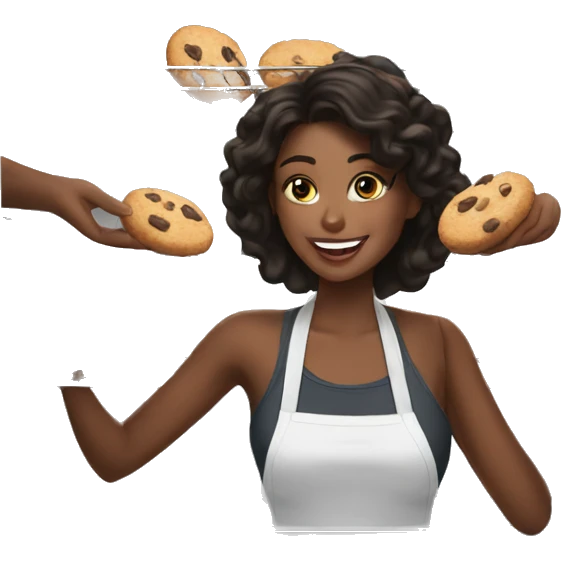 Black Jenna is putting cookies in the oven emoji