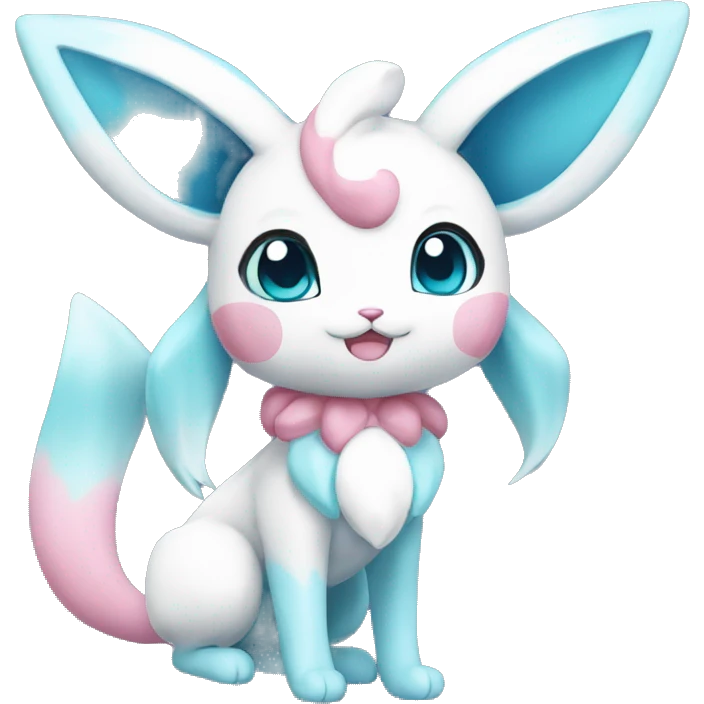Kawaii Sylveon-Glaceon Full Body emoji