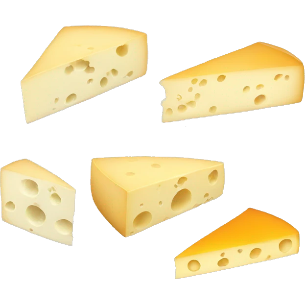 different cheeses with hidden faces emoji