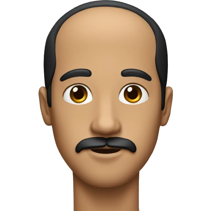 man with black facial hair emoji