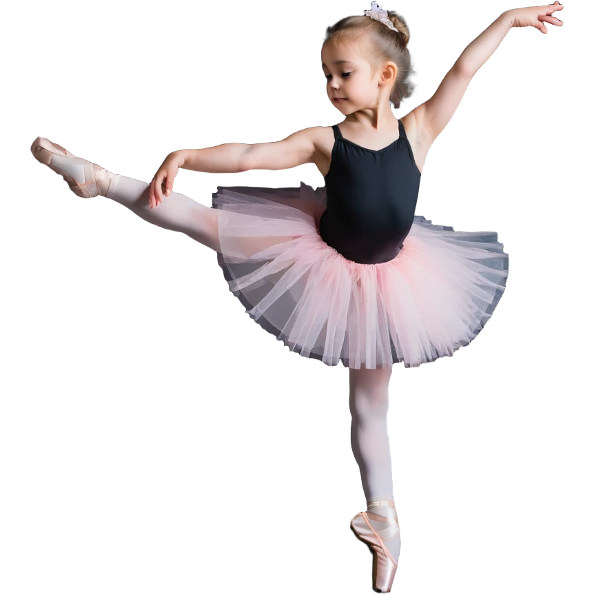 5 year old girl in a ballet pose emoji
