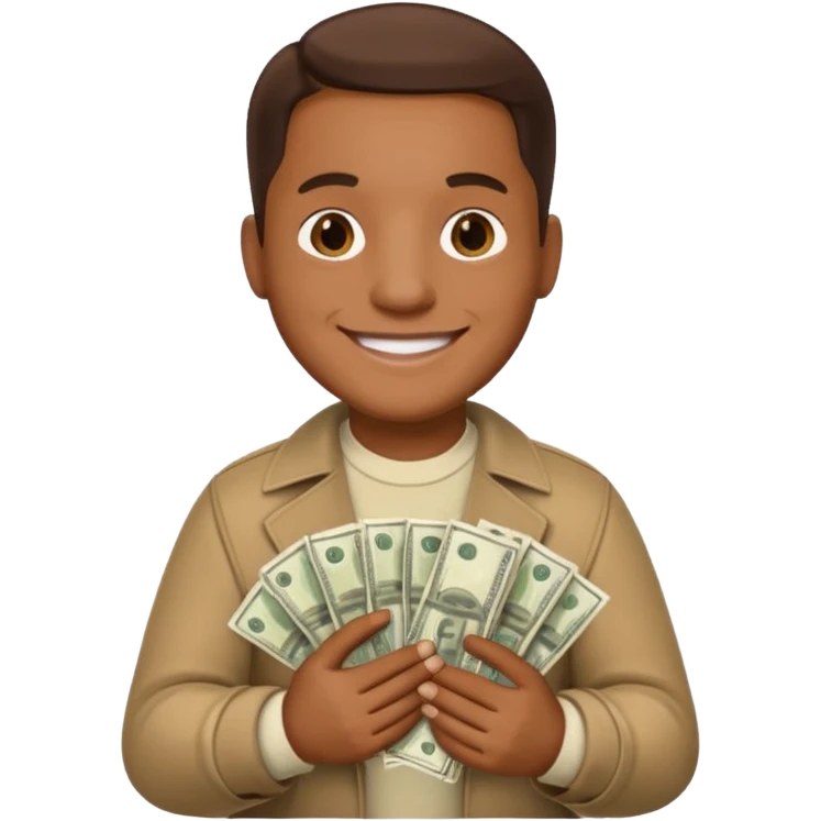 franklin saint from snowfall perhaps holding money or anything that shows its him emoji