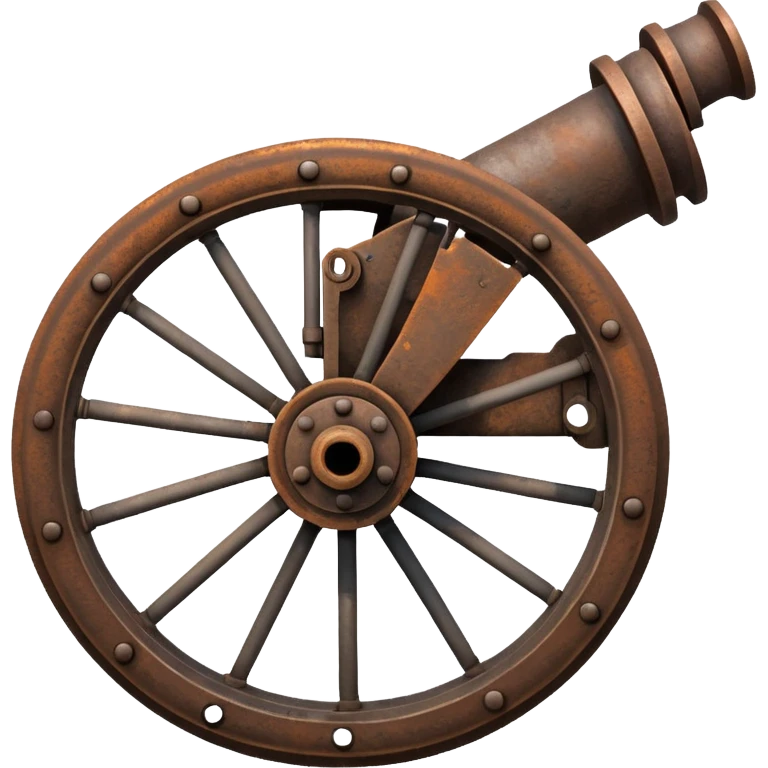 The cannon must have a single wheel. emoji
