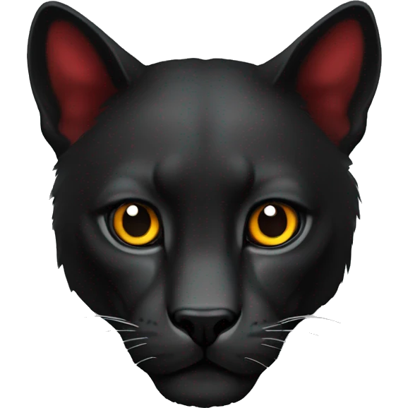 Animal Pantera negra con ojos rojos emoji