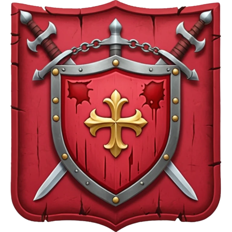 brasão sangrando medieval rosa de sangue vermelha emoji