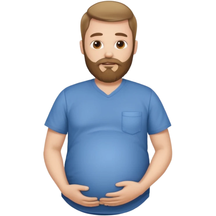 pregnant man with beard emoji