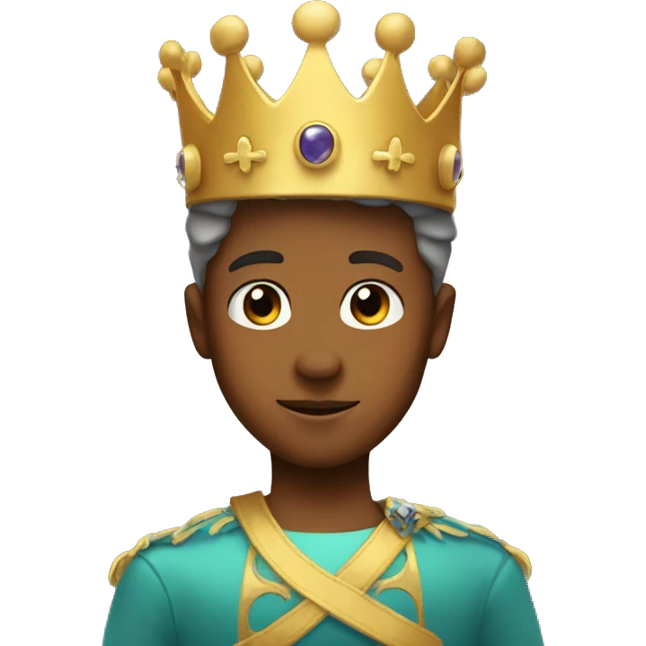 A little prince in a crown on his head emoji