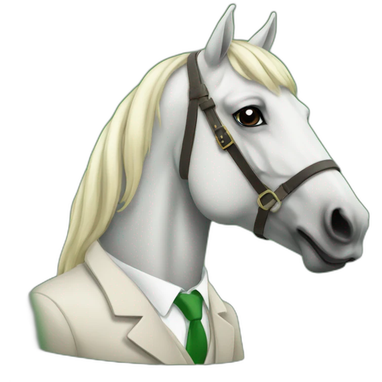 a horse wearing a government suit for ireland emoji