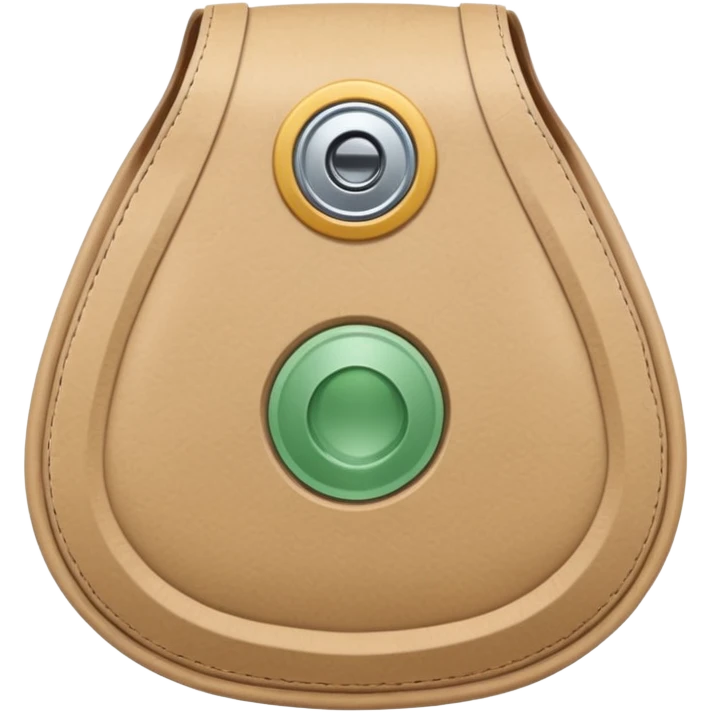 ostomy bag in beige with a circle in the middle. no liquids or smileys. just material emoji