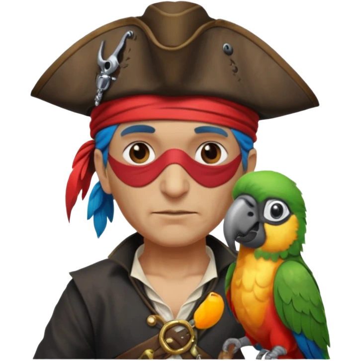 pirate and parrot emoji