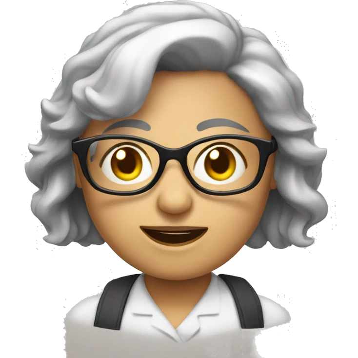 Frau mit Brille emoji