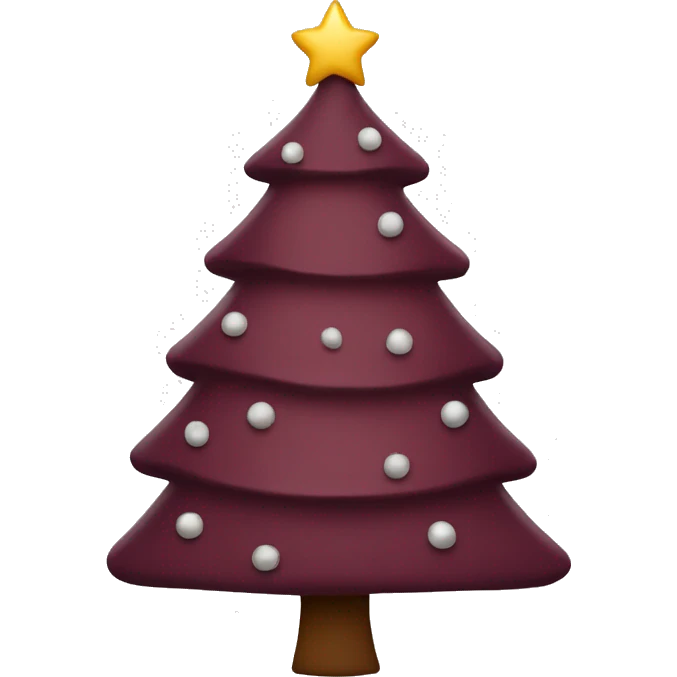 Maroon christmas tree emoji