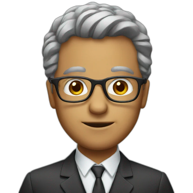 Professor with glasses emoji