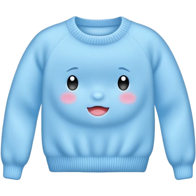Baby blue cashmere sweater emoji