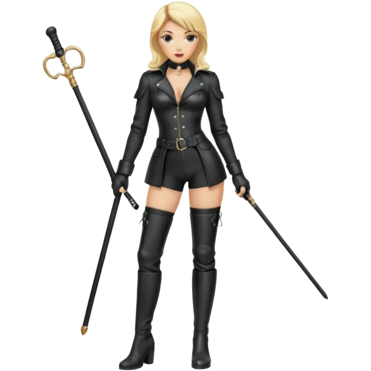  One Dominatrix with blonde hair full body prostitute  emoji