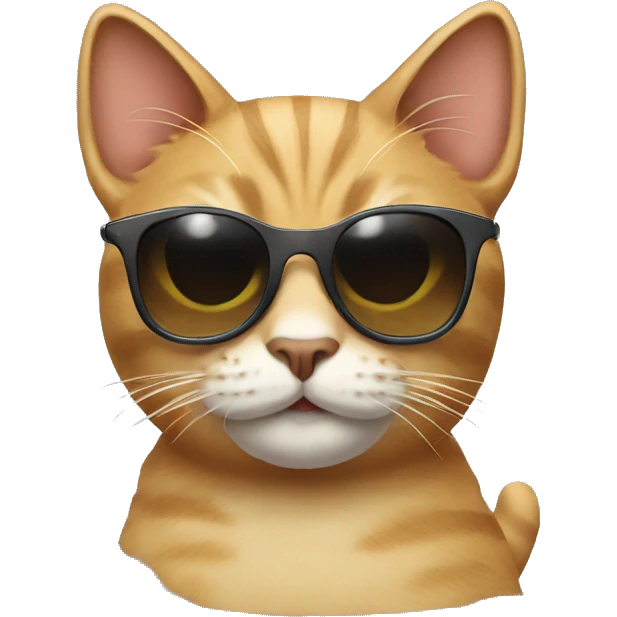 Cat with sunglasses emoji