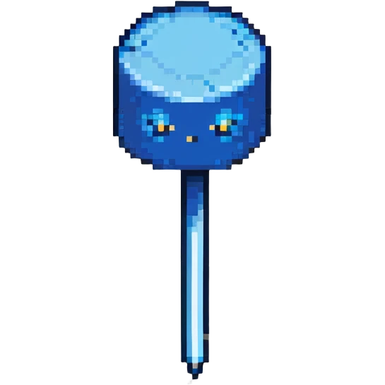 Push pin with blue head emoji