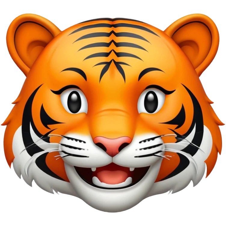 laughing tiger face with tears of joy for Twitch emote emoji