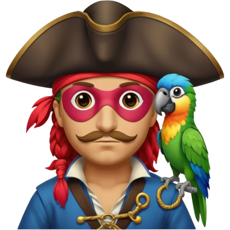 pirate and parrot emoji
