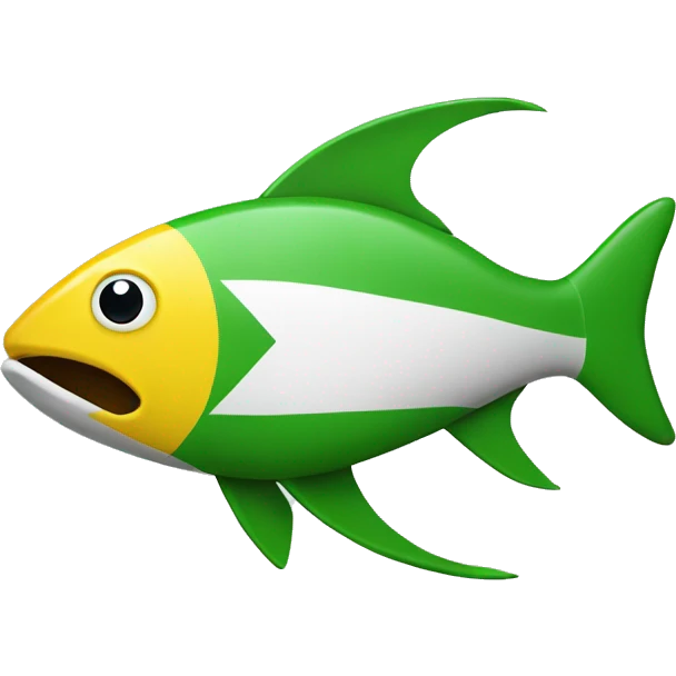 djiboti flag as a fish emoji