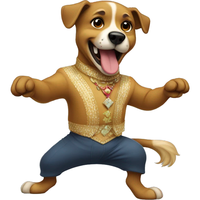 Perro bailando sevillanas emoji