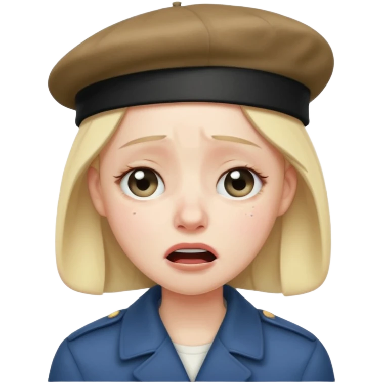sob with beret emoji