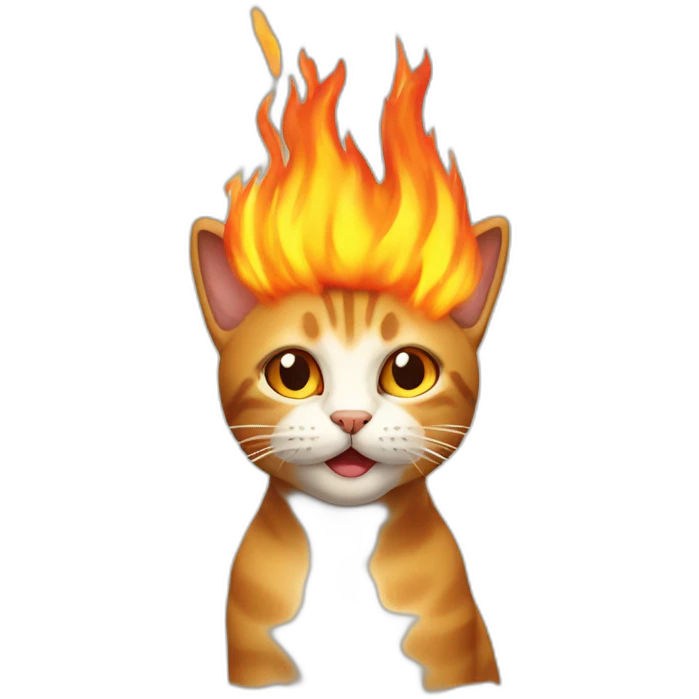 Cat on fire emoji