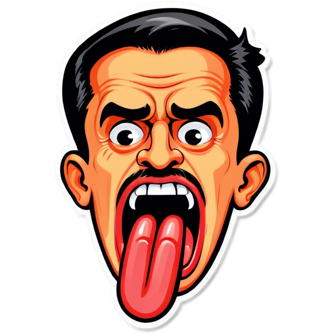 Tounge out with middle finger  emoji
